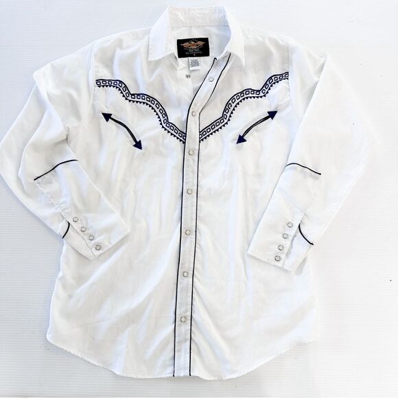 El General Other - El General Men's Charro Shirt Camisa Vaquera Western Wear with Pearl snap button